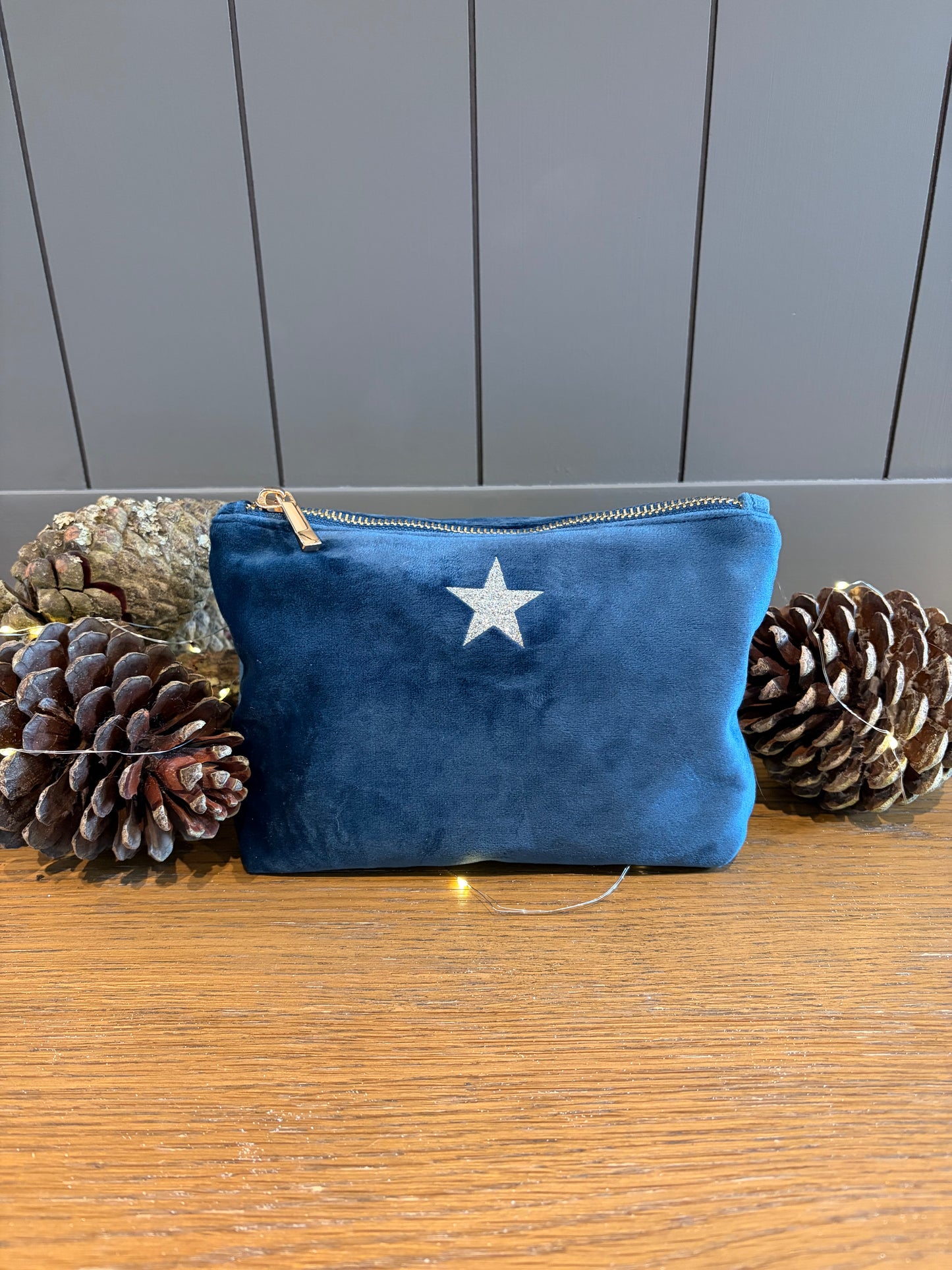 Recycled Velvet Star Make up Bags