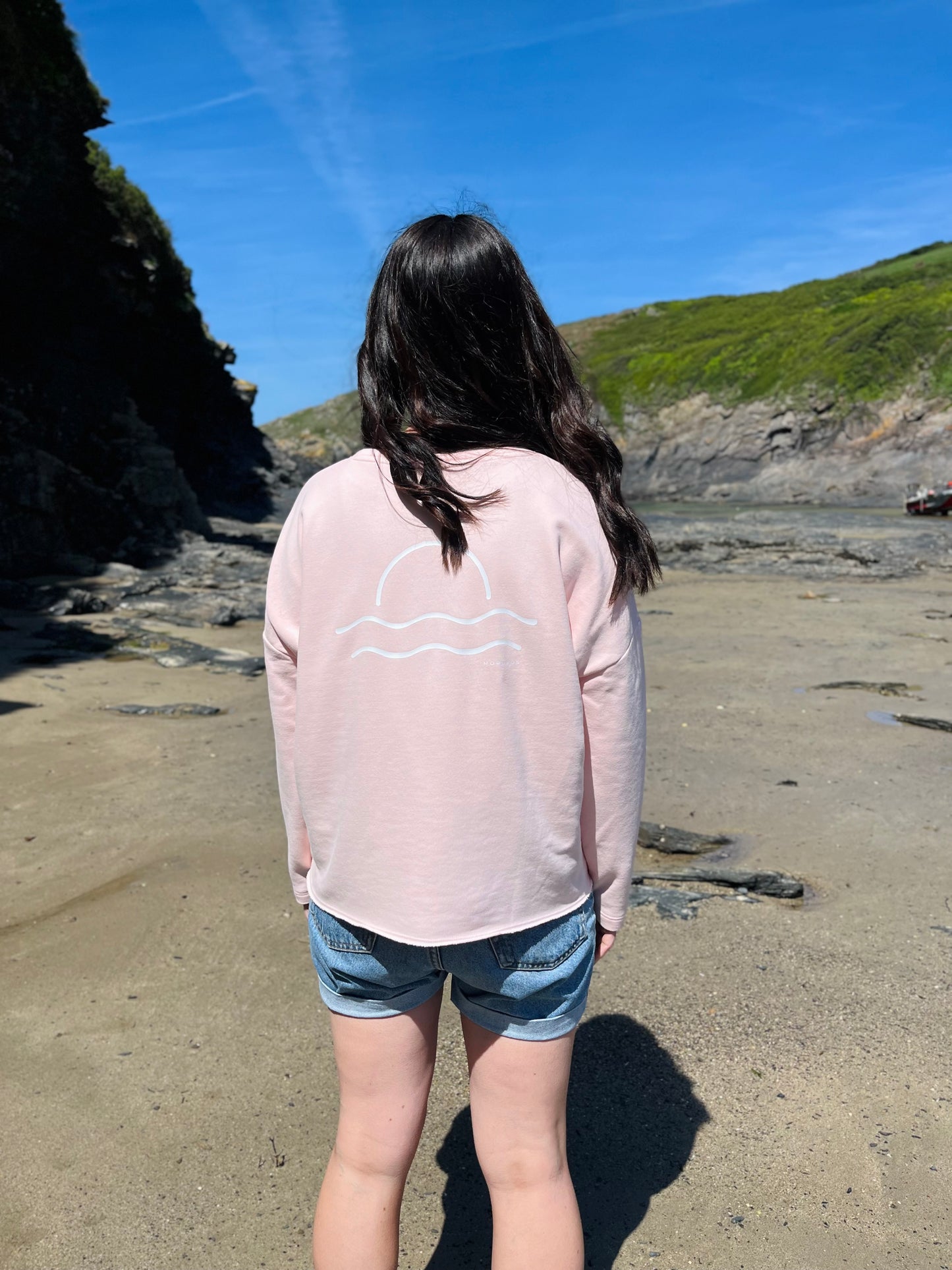 Ultra Soft Pink Sunset Raglan Jumper