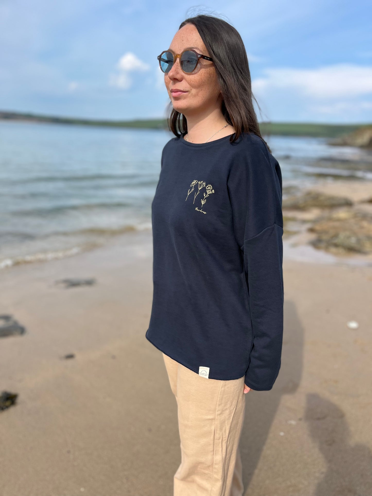 Ultra Soft Navy Wild Flower Jumper