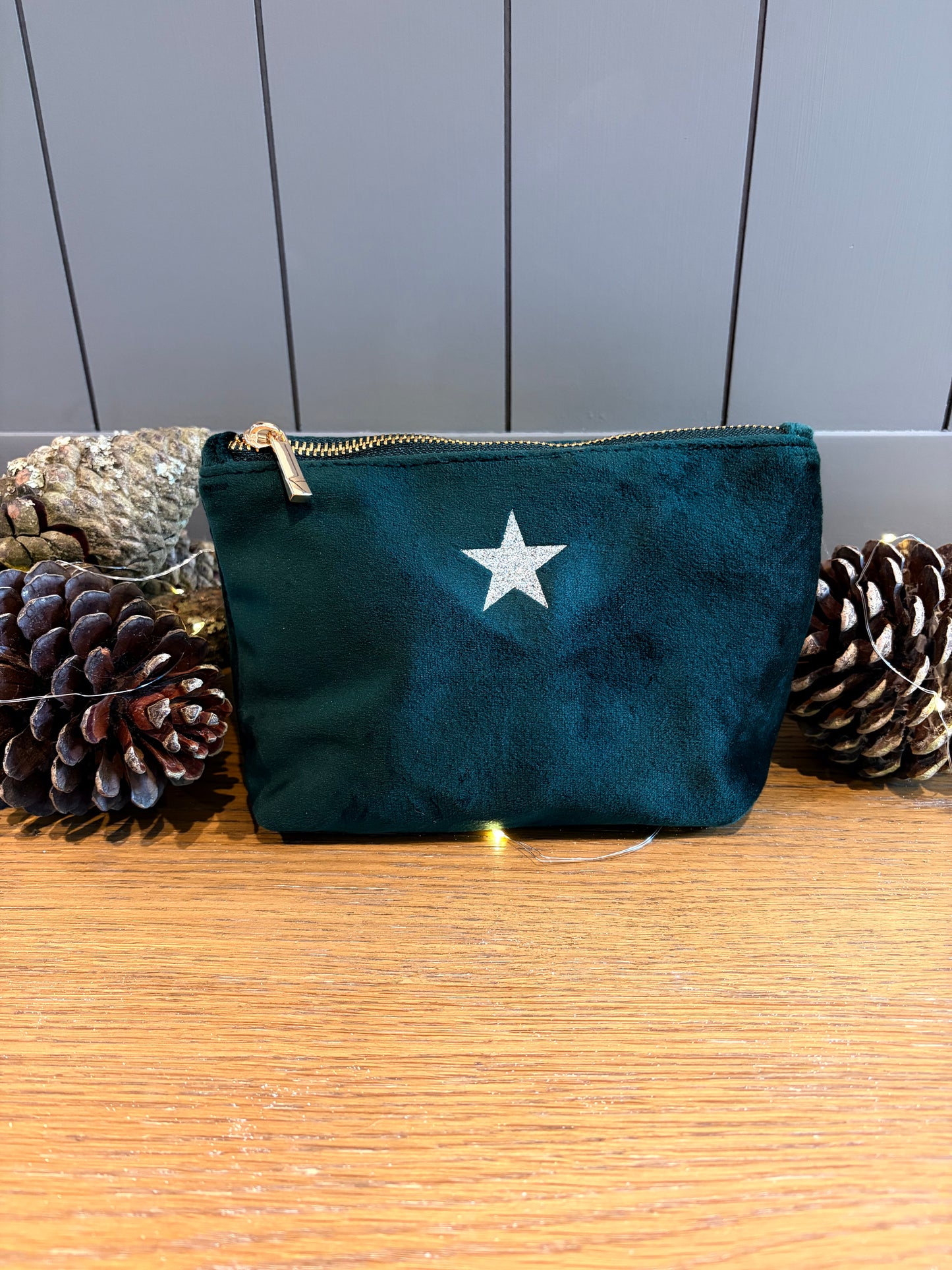 Recycled Velvet Star Make up Bags