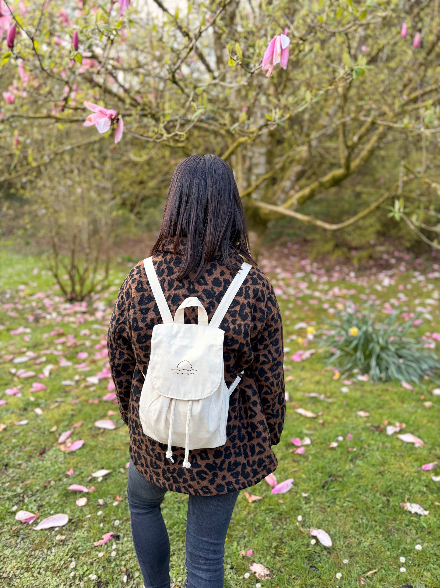 Leopard Organic Cotton Mini Backpack