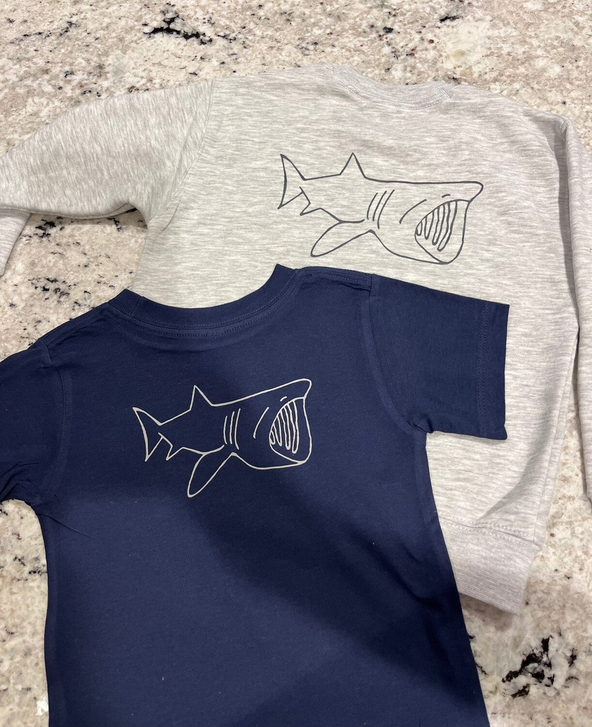 Navy Basking Shark T Shirt