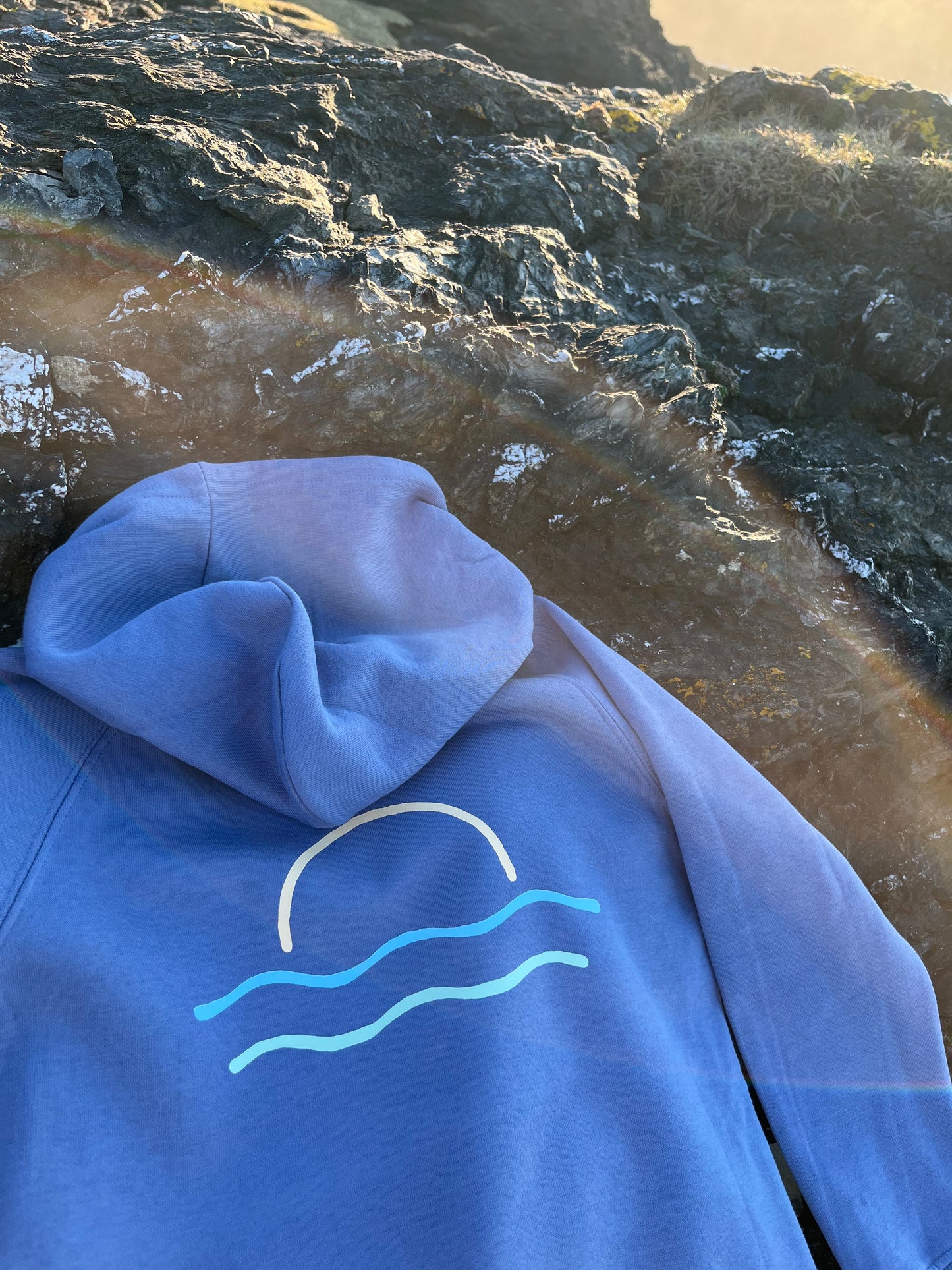 Cornflower Blue Organic Cotton Sunset Hoody