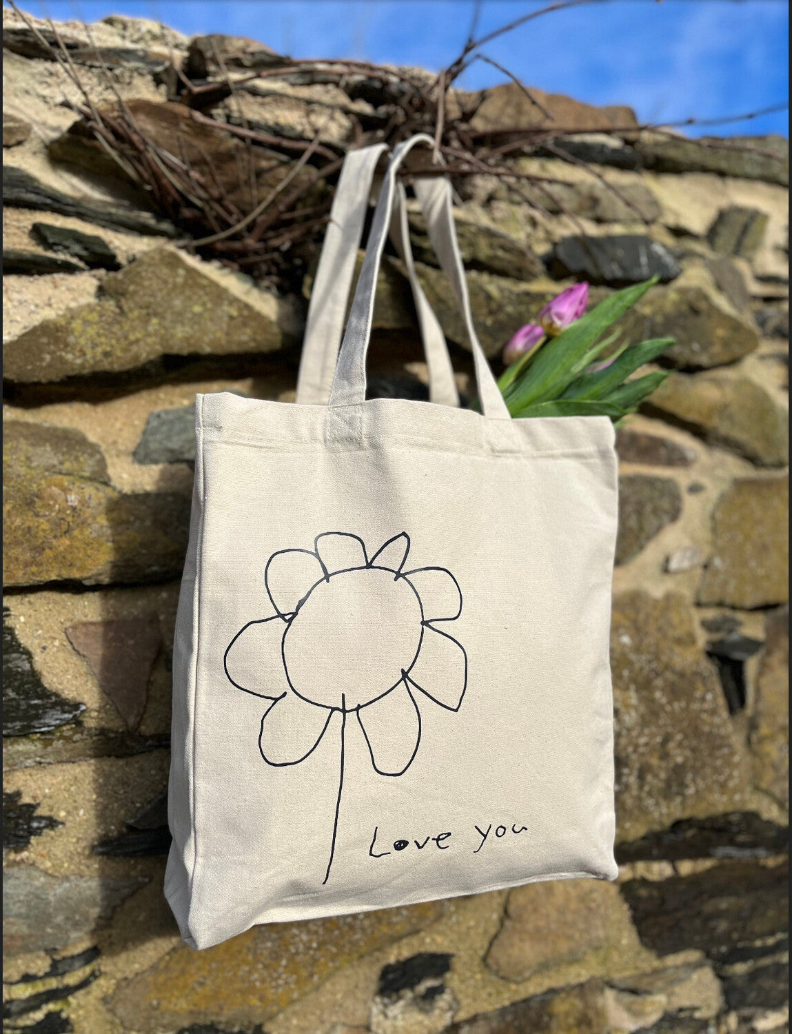 Personalised Drawing Organic Cotton Bag