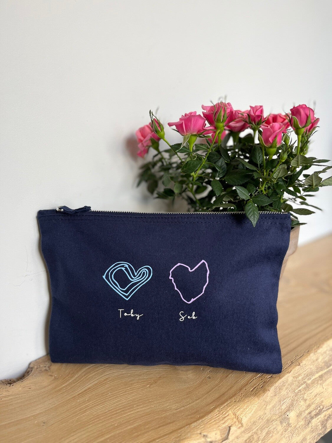 Personalised Children's Heart Zippy Bag