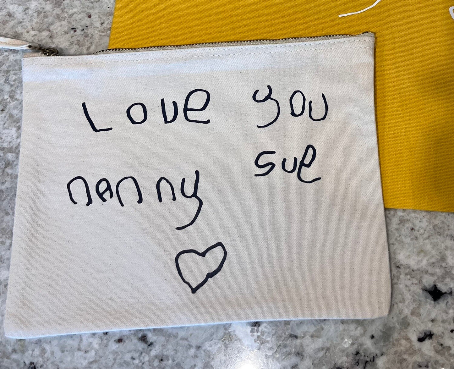Personalised Children's Drawing Zippy Bag