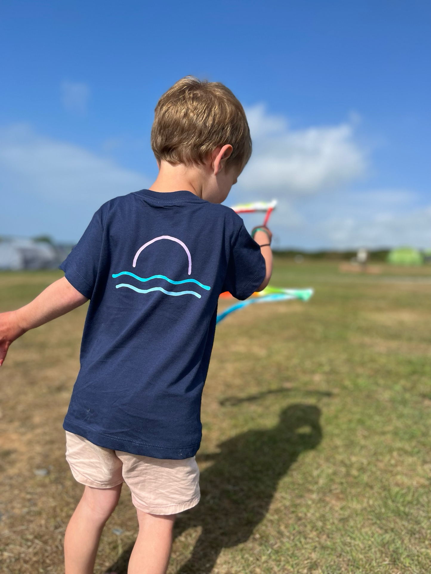 Navy Retro Sunset Tee