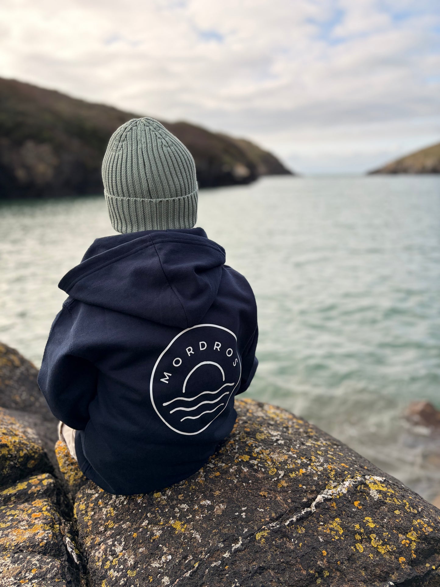 Navy Circle Sunset Zippy Hoody
