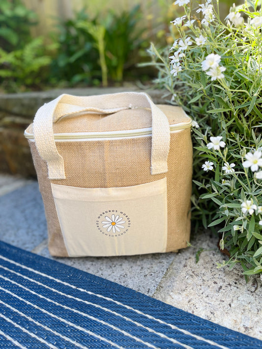 Daisy Design Jute Cool Bag