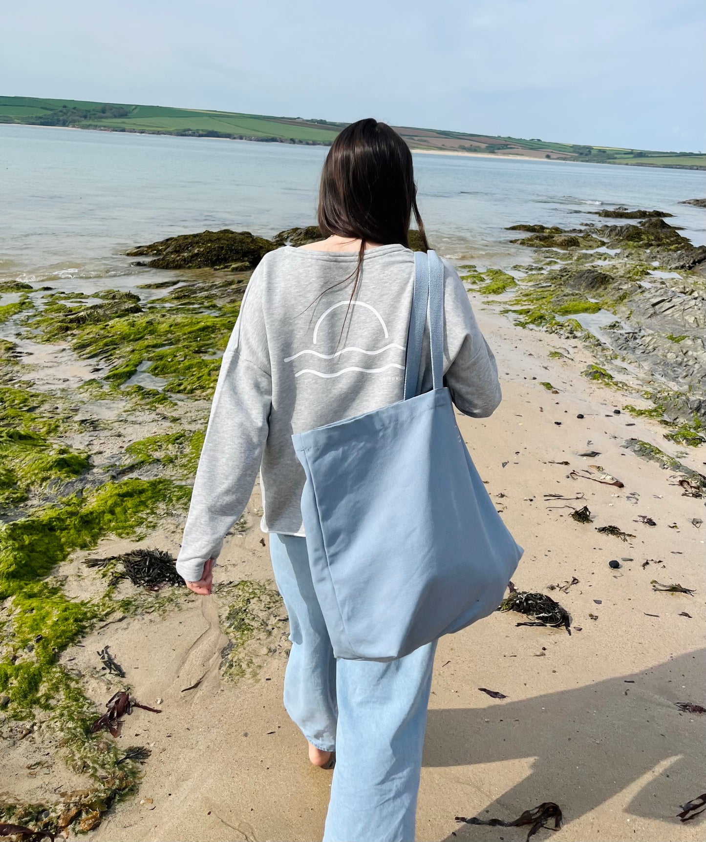 Ultra Soft Grey Sunset Raglan Jumper