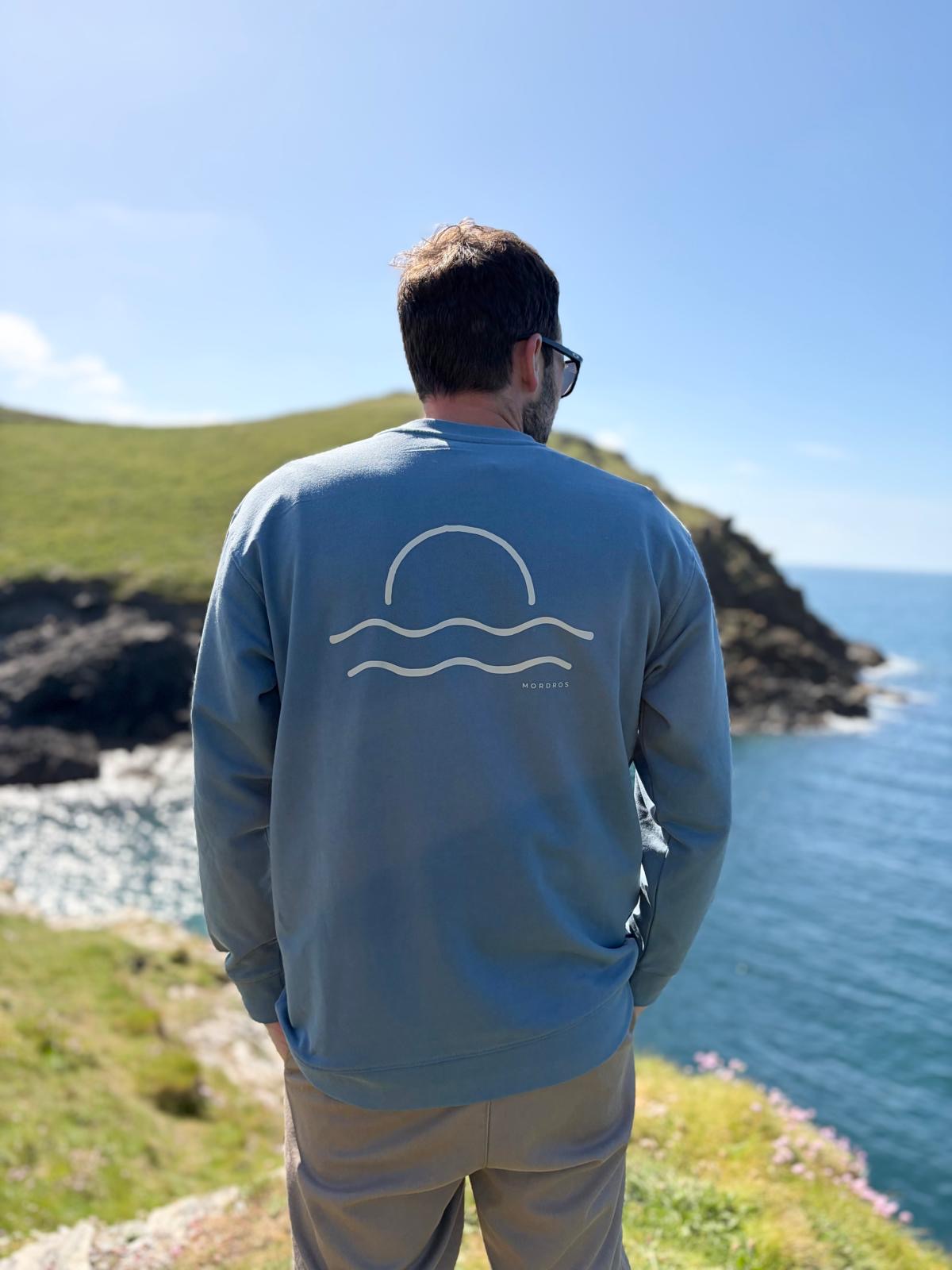 Organic Cotton Dusty Blue Sunset Jumper