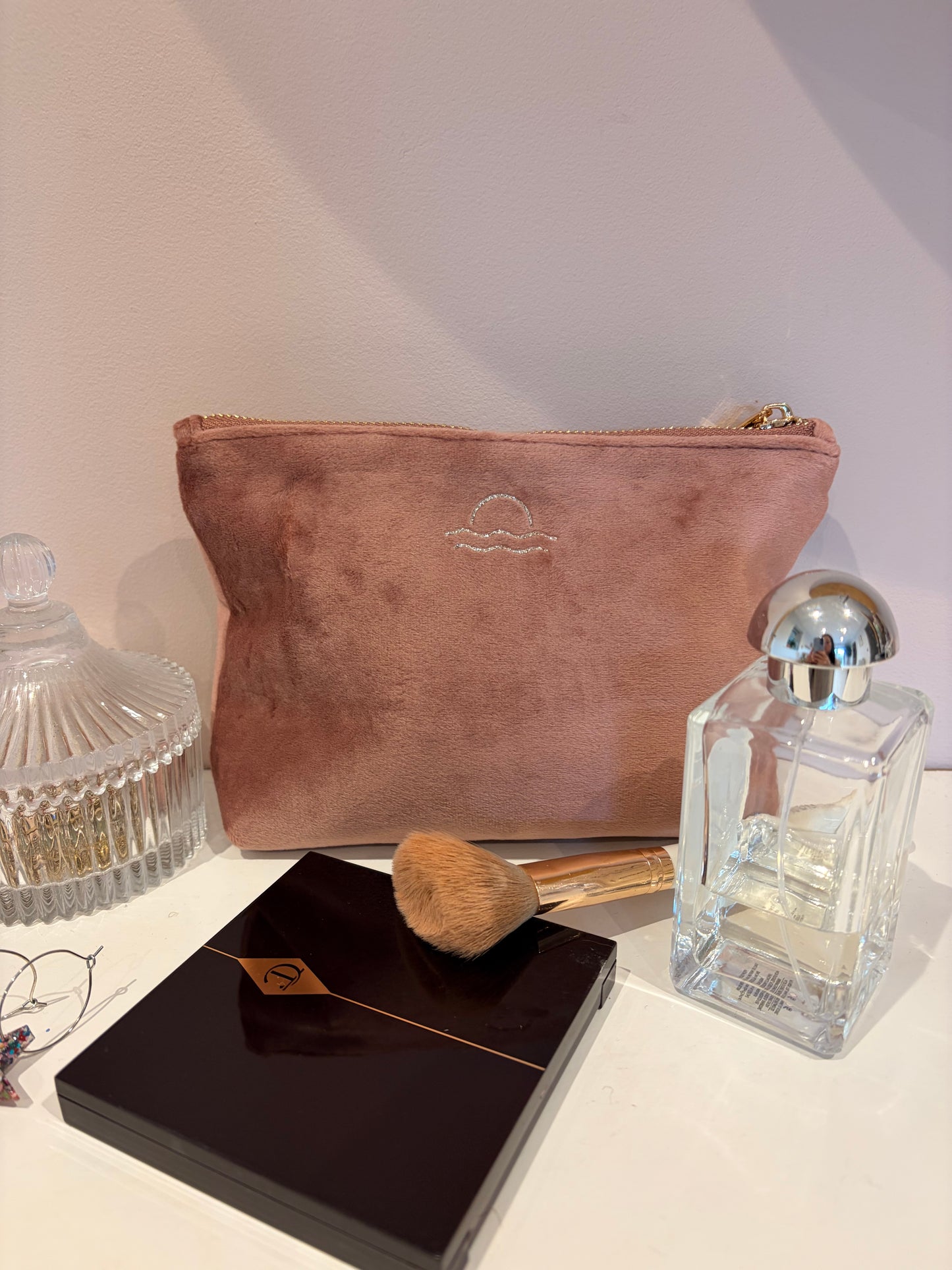 Personalised Recycled Velvet Make up Bags