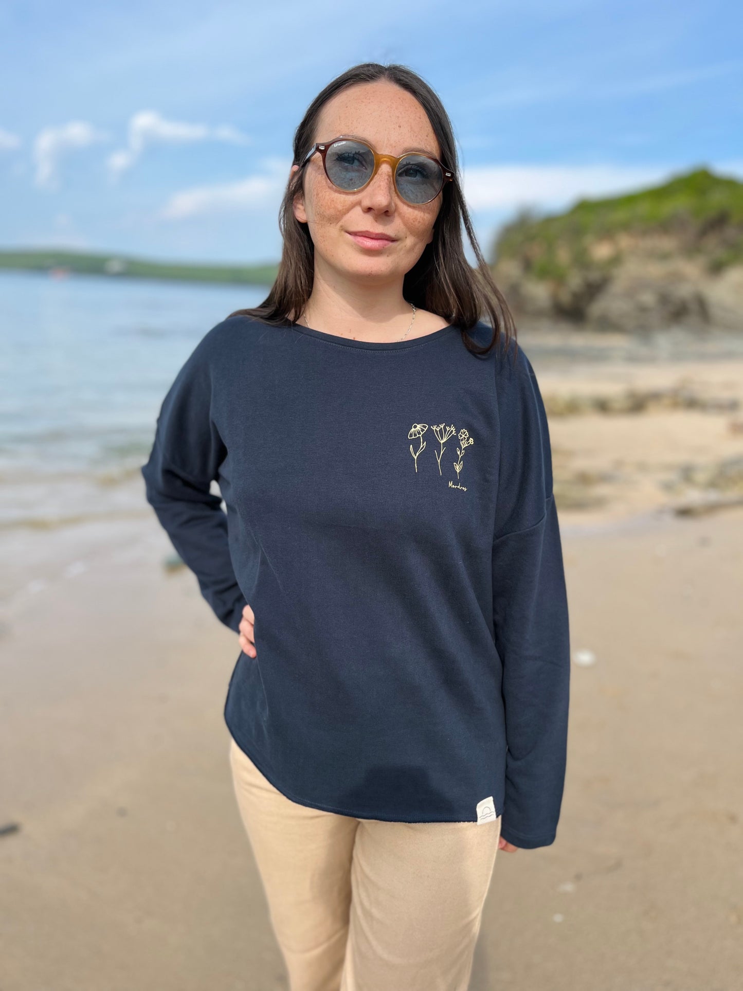 Ultra Soft Navy Wild Flower Jumper