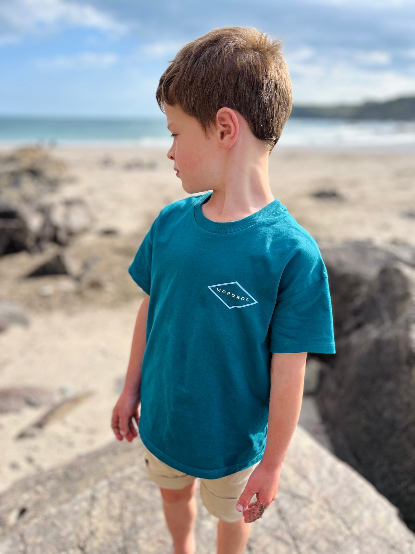 Teal Diamond Organic Cotton T Shirt