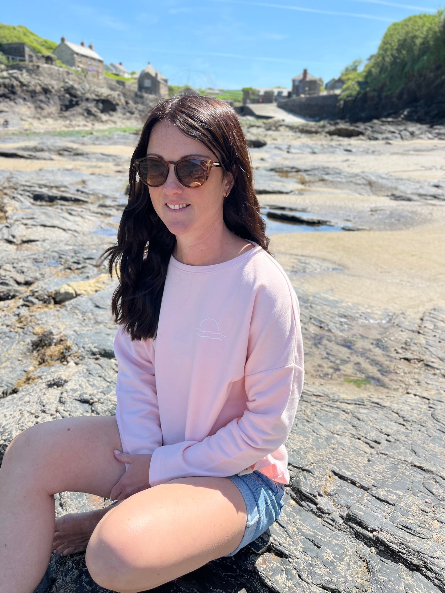 Ultra Soft Pink Sunset Raglan Jumper