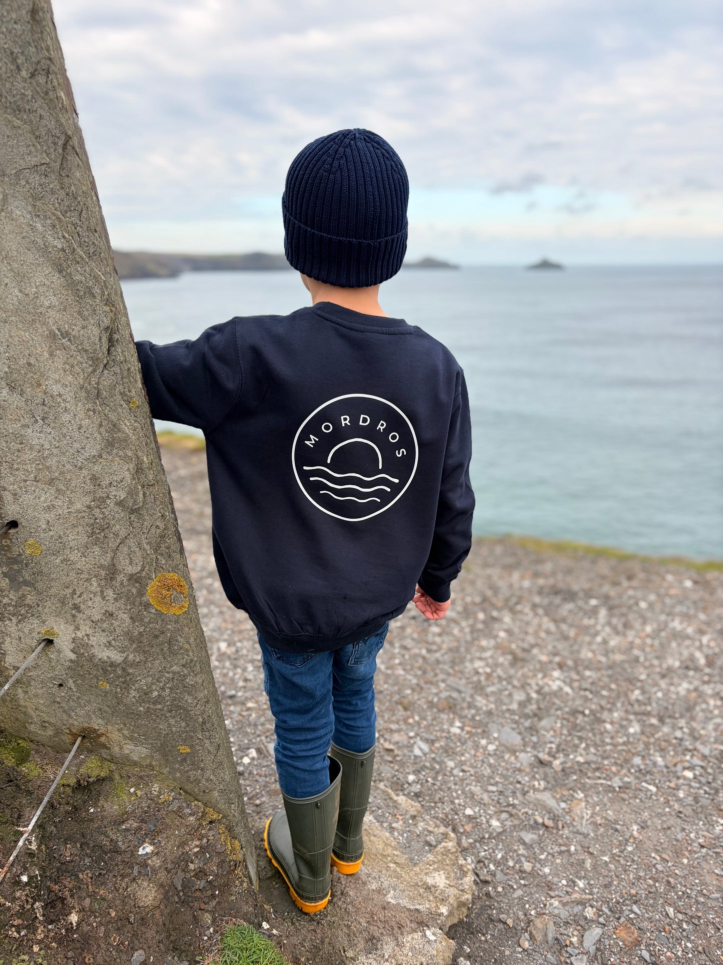 Navy Circle Sunset Jumper