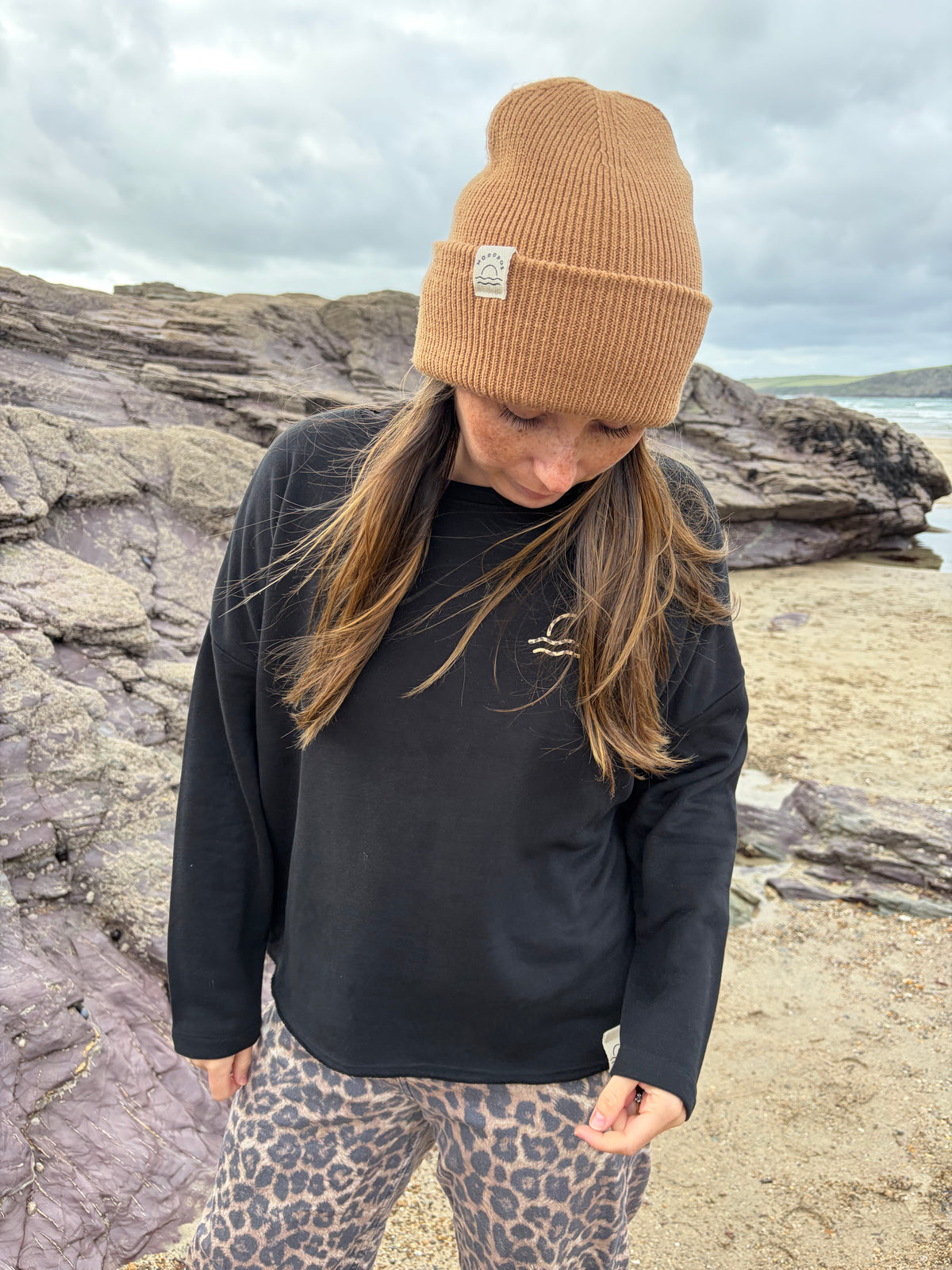 Ultra Soft Black Leopard Jumper