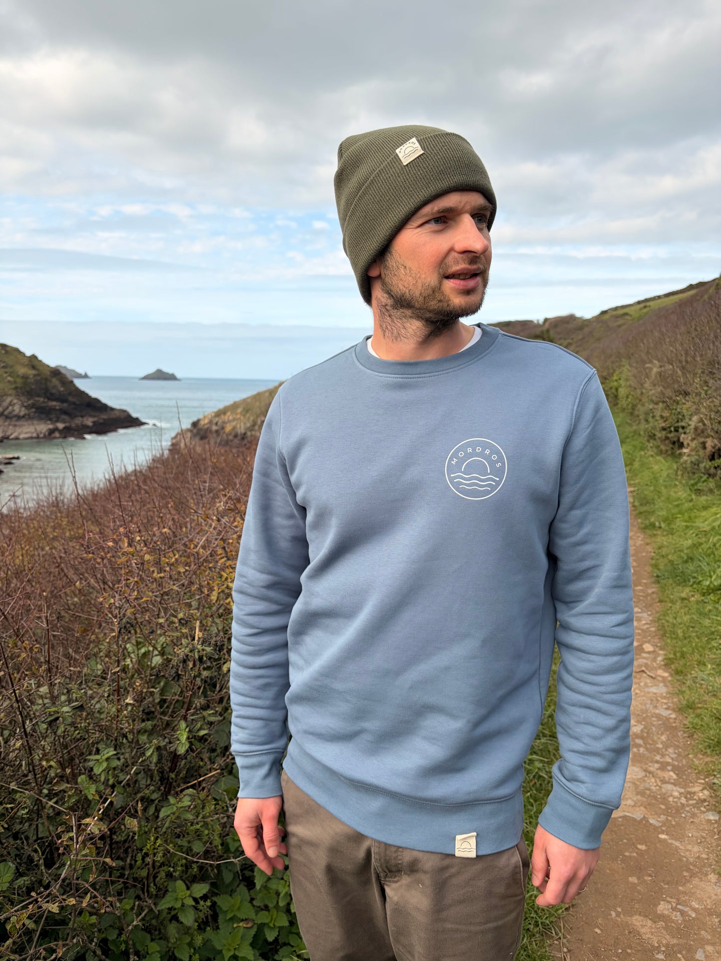 Organic Cotton Blue Circle Jumper
