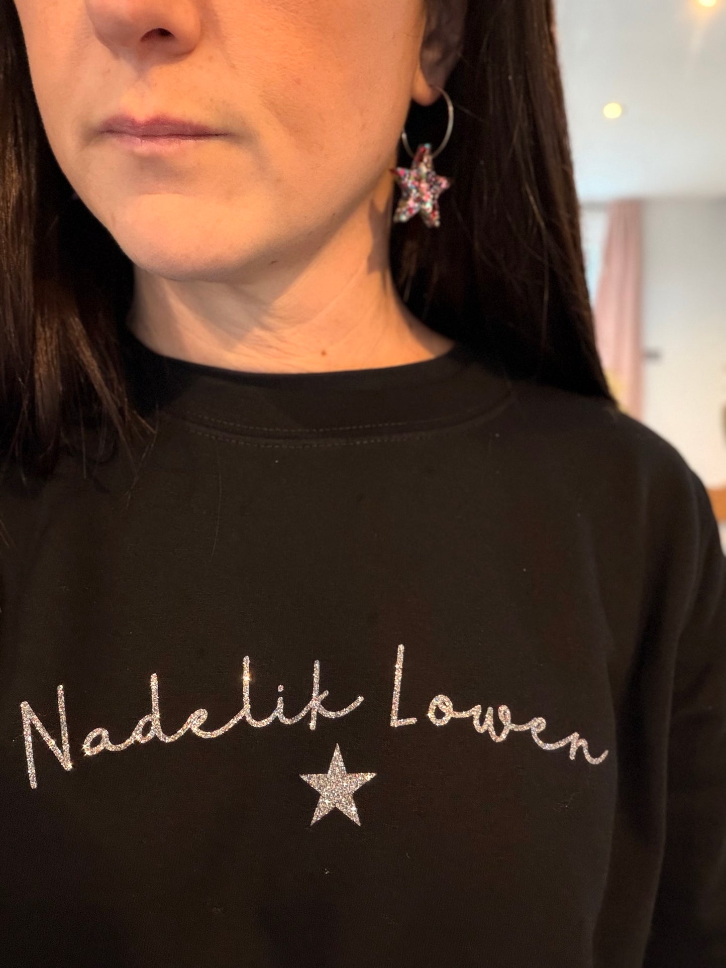 Black Nadelik Lowen Christmas jumper