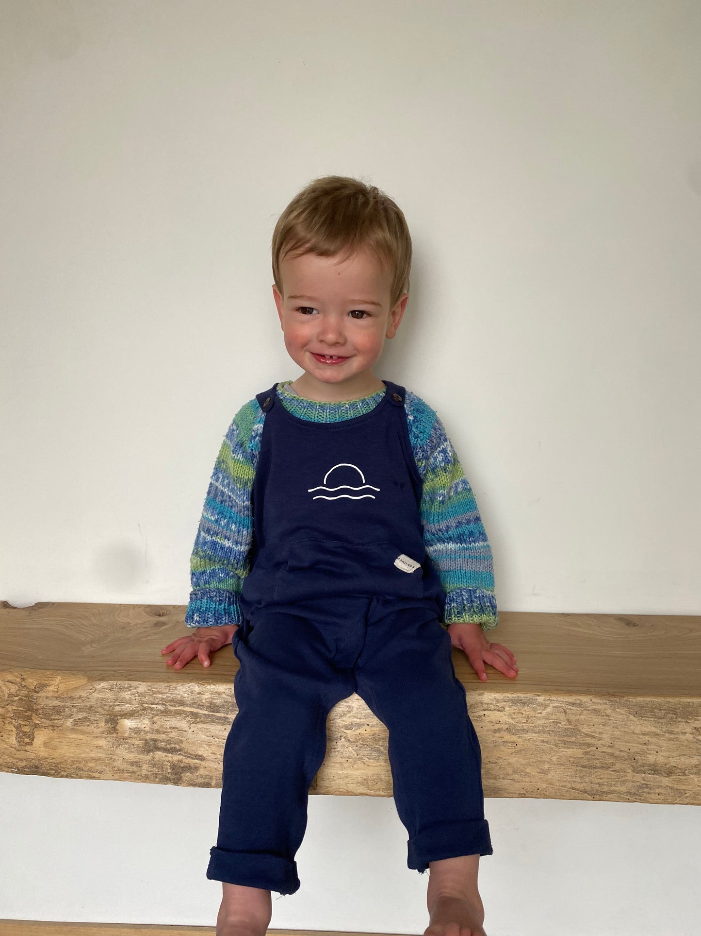 Navy Organic Cotton Sunset Dungarees