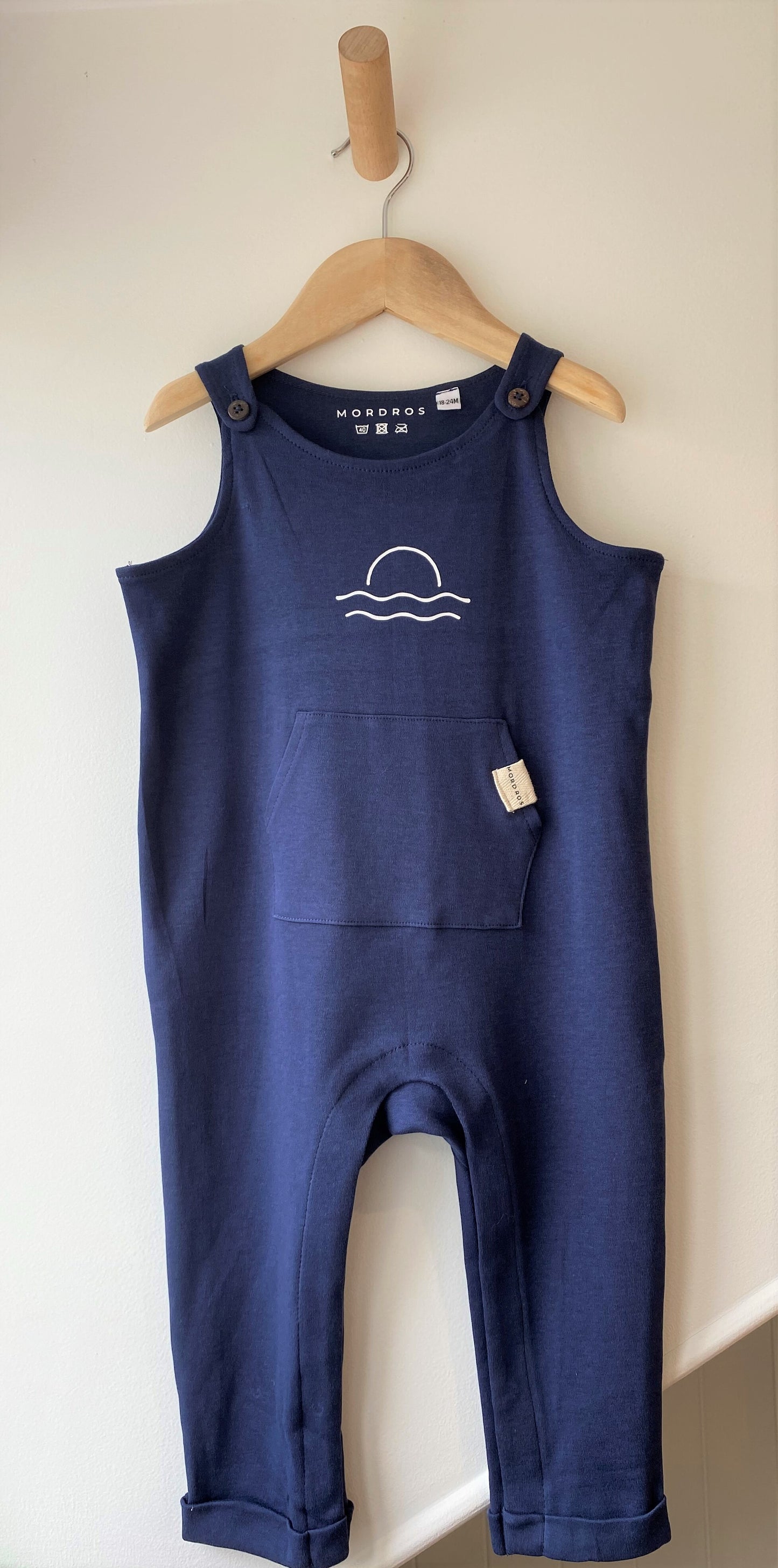 Navy Organic Cotton Sunset Dungarees