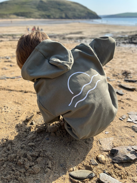 100% Recycled Cotton Olive Sunset Hoody