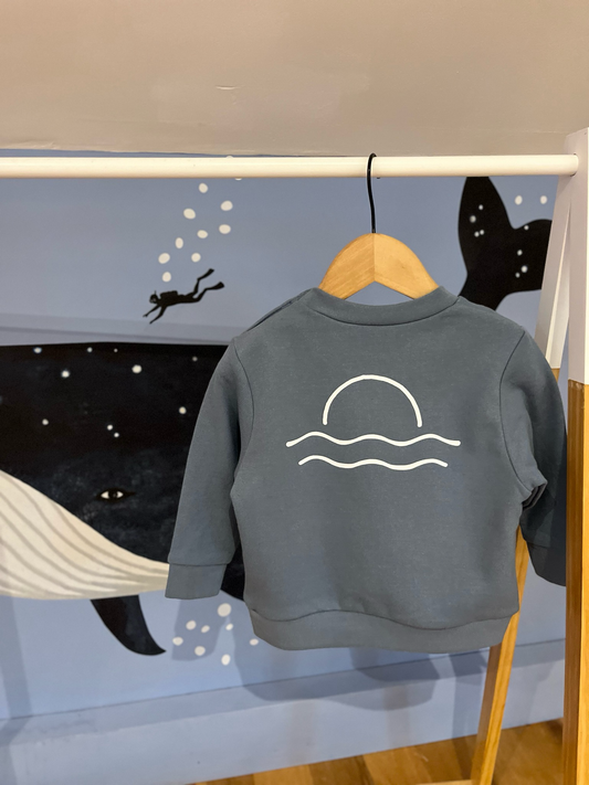 100% Recycled Cotton Dusty Blue Sunset Jumper