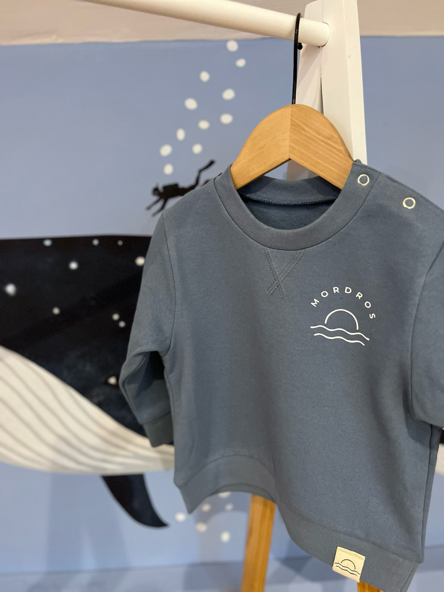 100% Recycled Cotton Dusty Blue Sunset Jumper