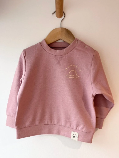 100% Recycled Cotton Dusty Pink Sunset Jumper