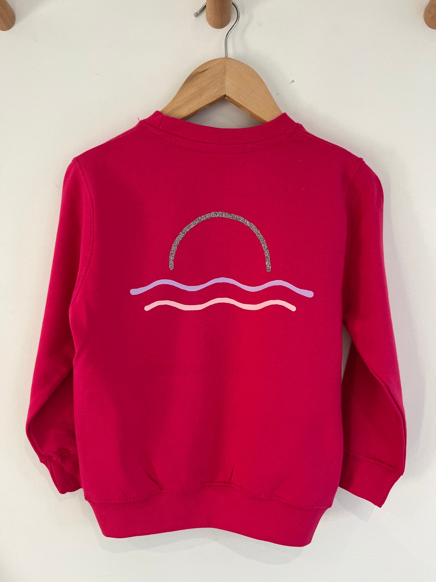 Pink Glitter Sunset Jumper