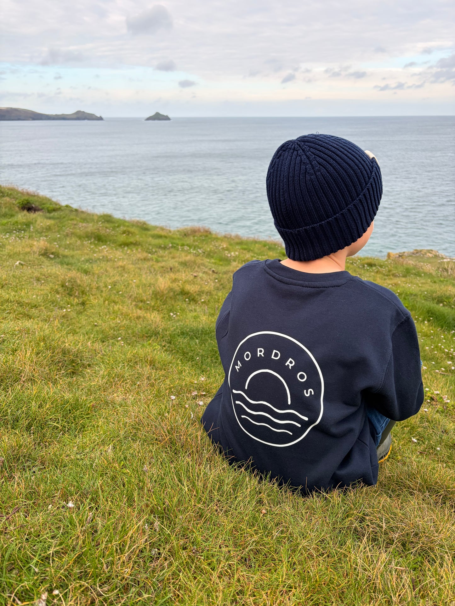 Navy Circle Sunset Jumper