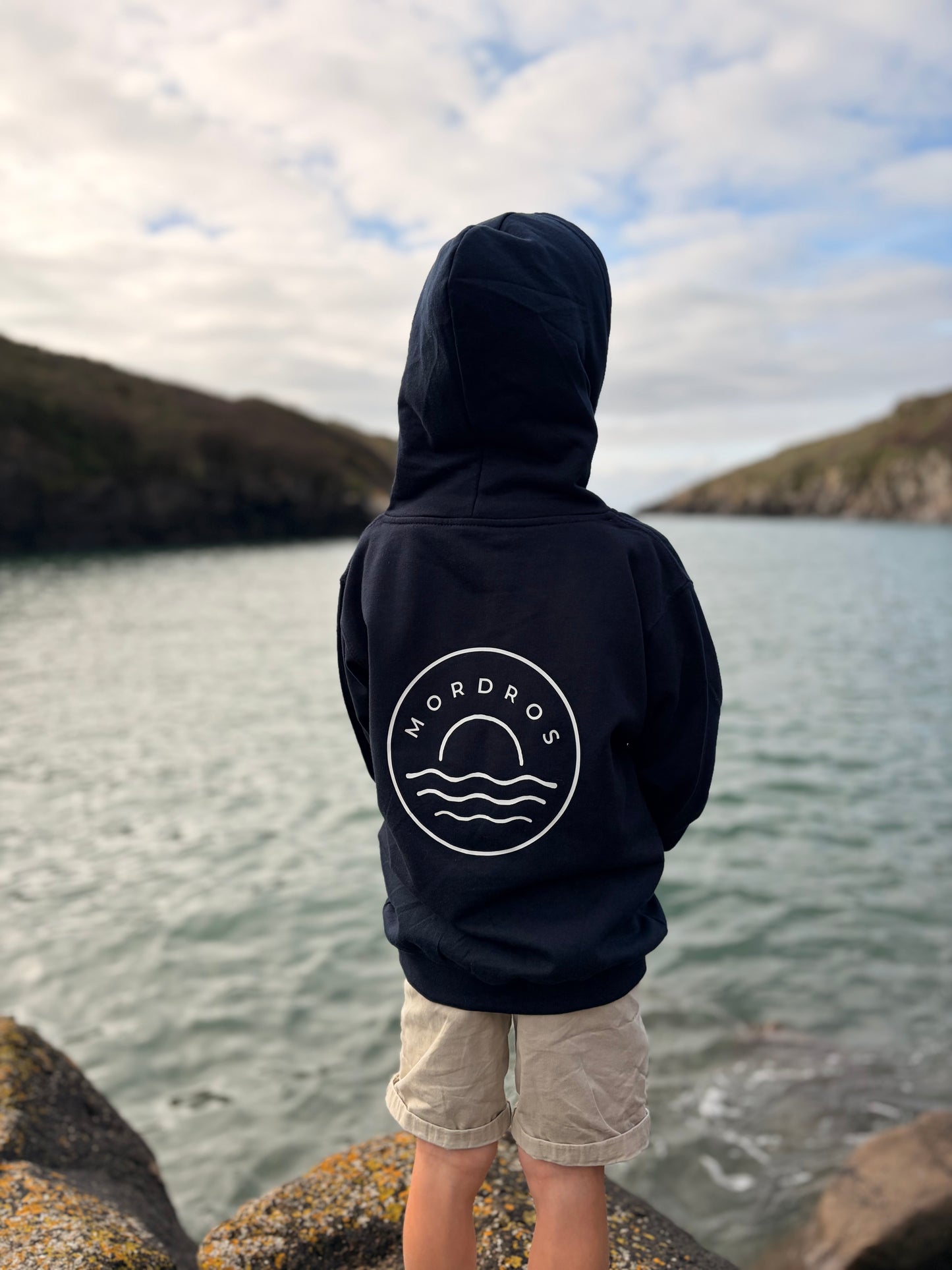Navy Circle Sunset Zippy Hoody