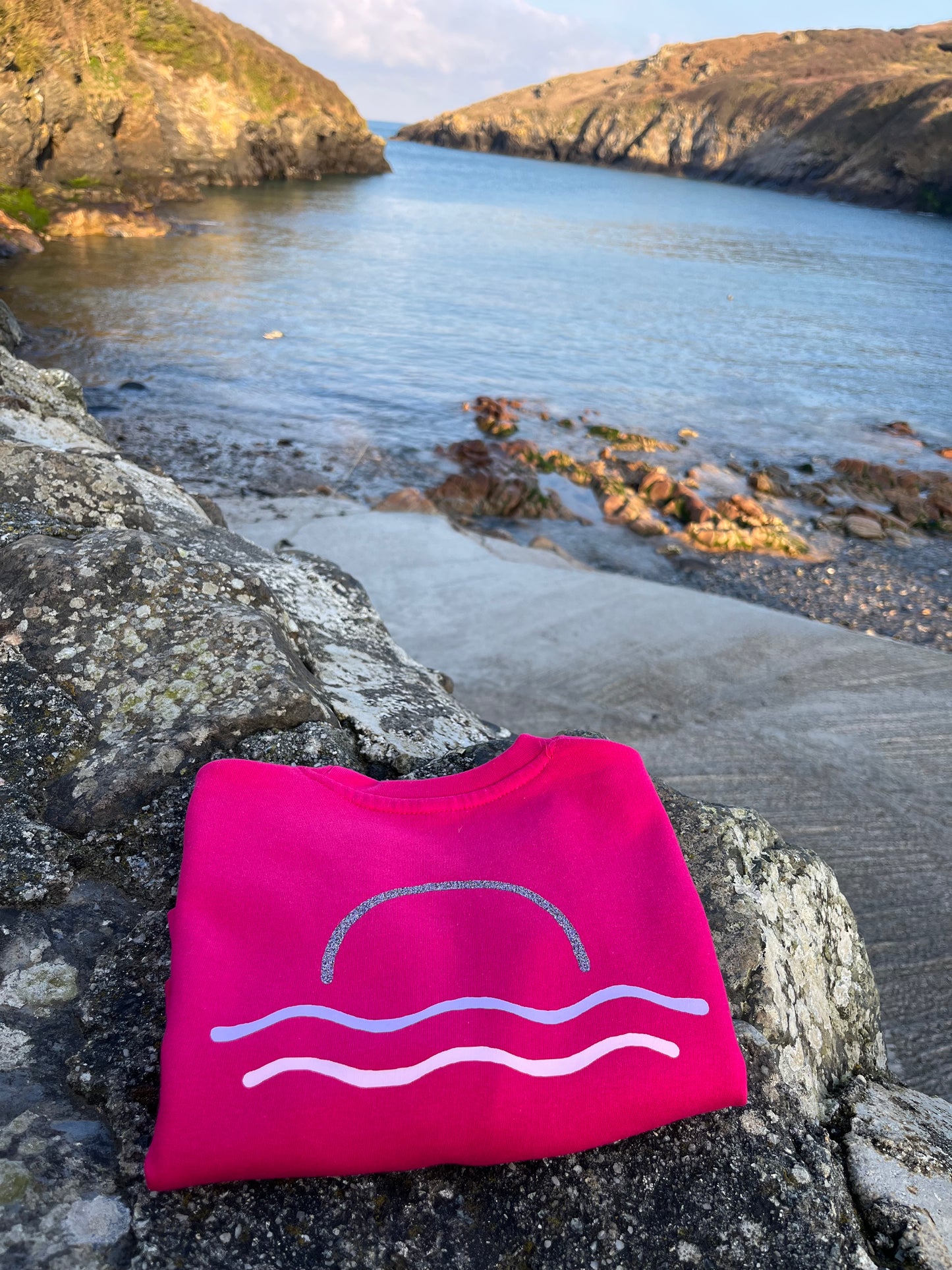 Pink Glitter Sunset Jumper