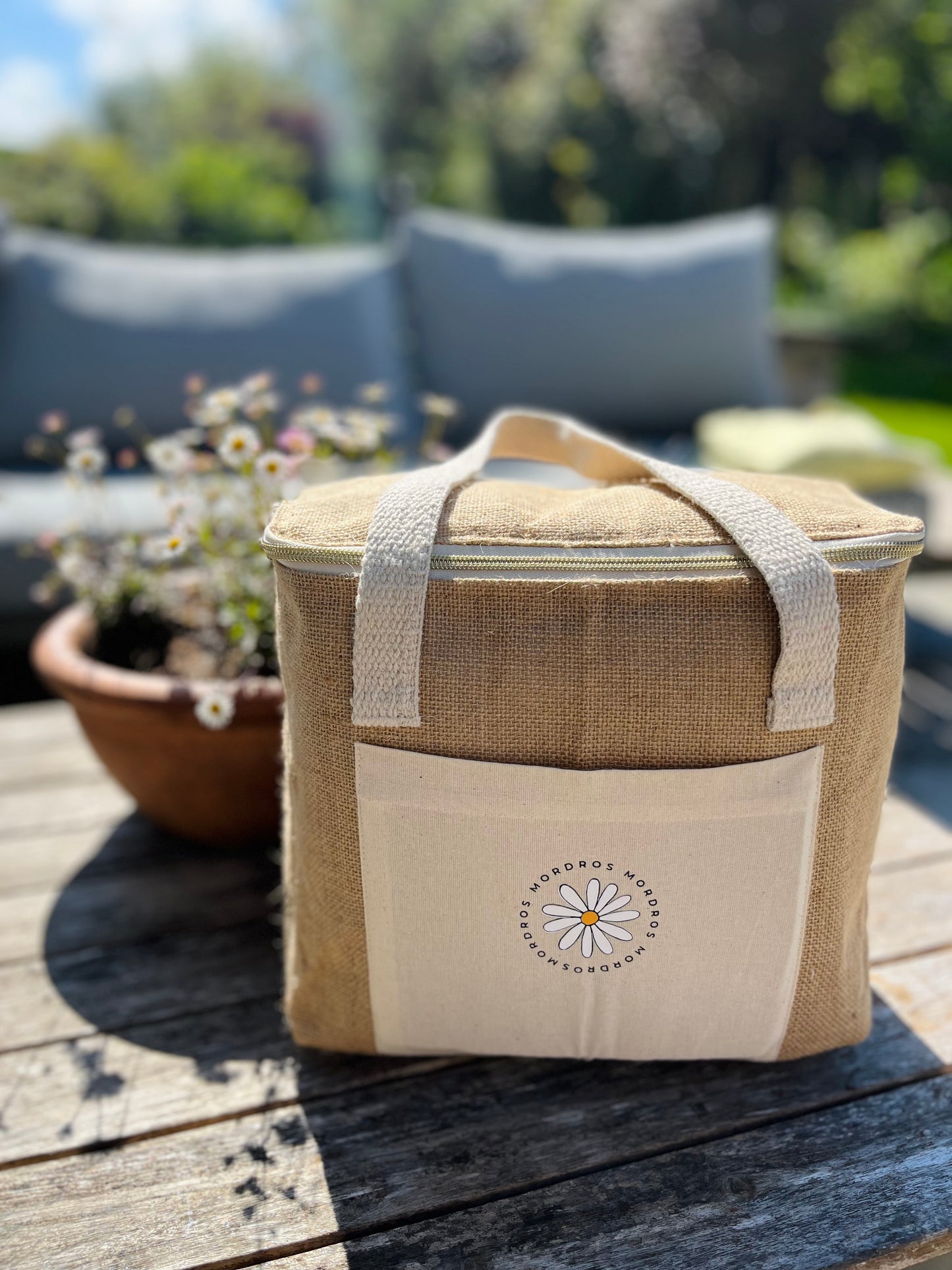 Daisy Design Jute Cool Bag
