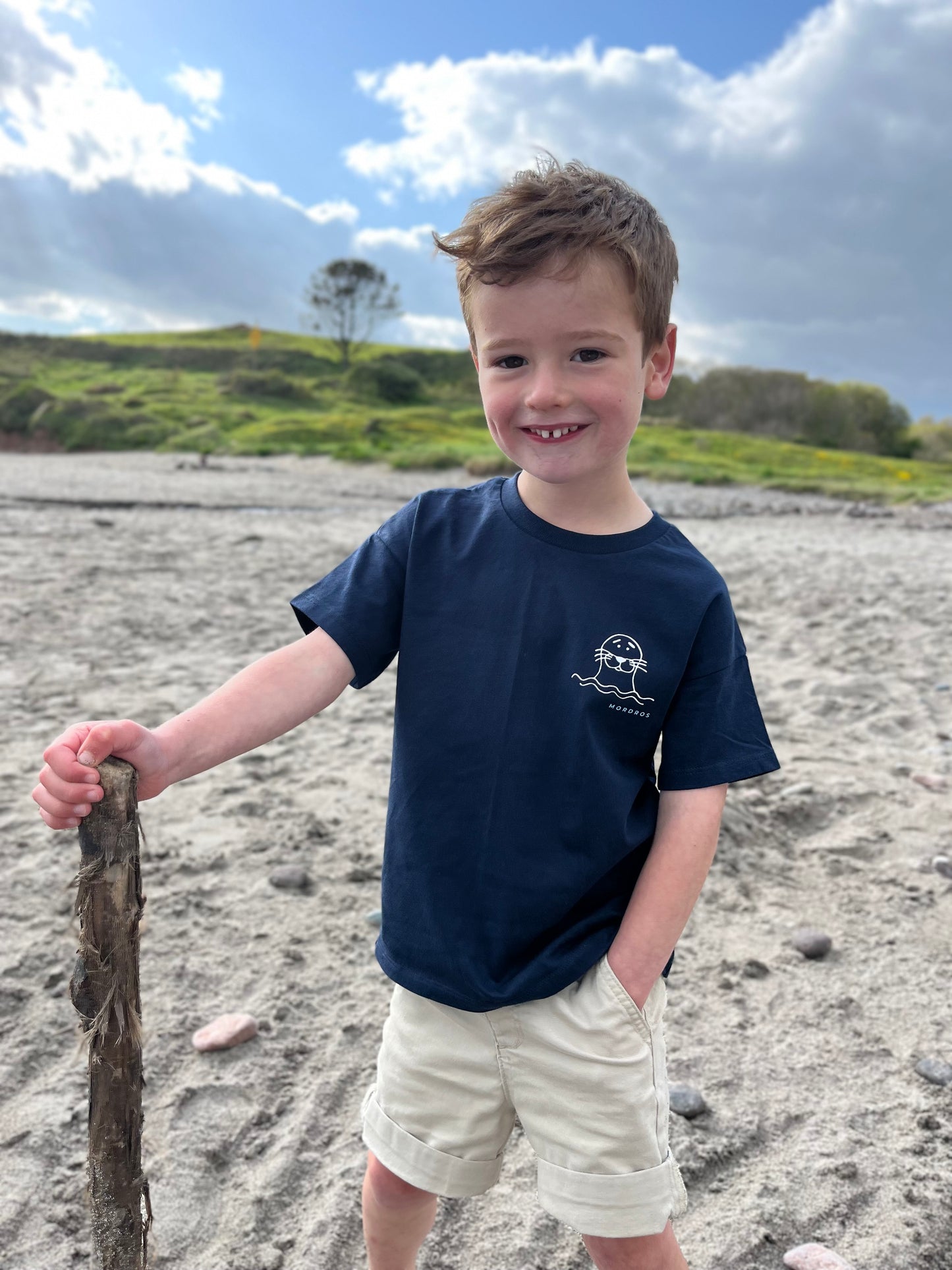 Navy Organic Cotton Seal T Shirt