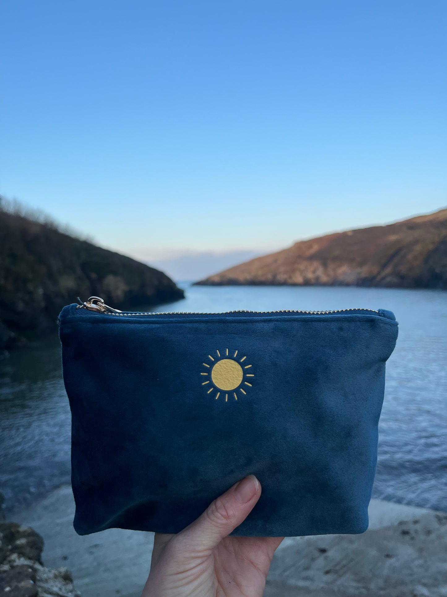 Recycled Velvet Make up Bags