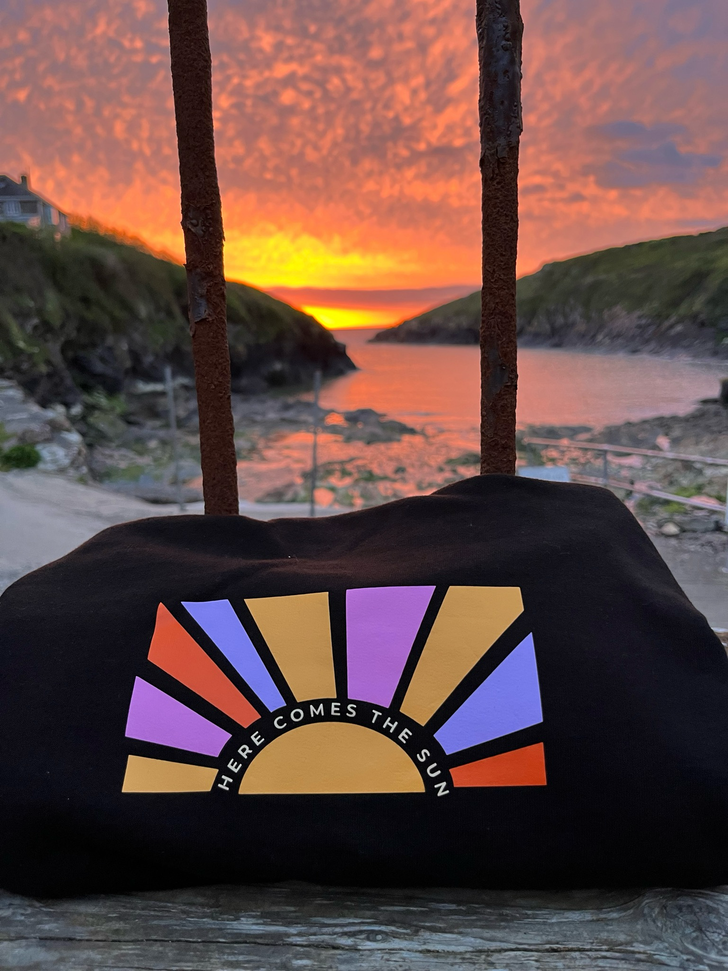 Black Here Comes the Sun Hoody