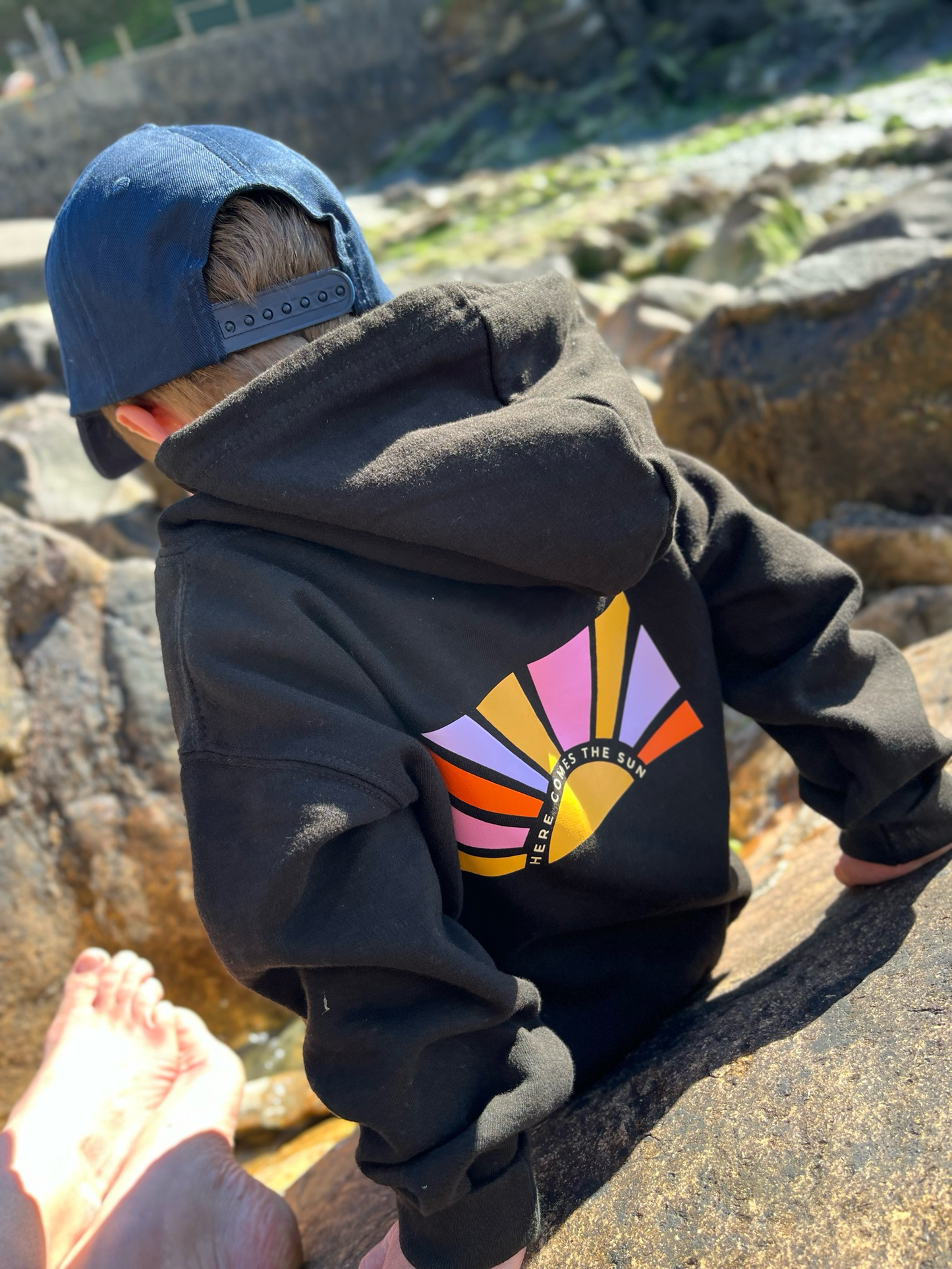 Black Here Comes the Sun Hoody