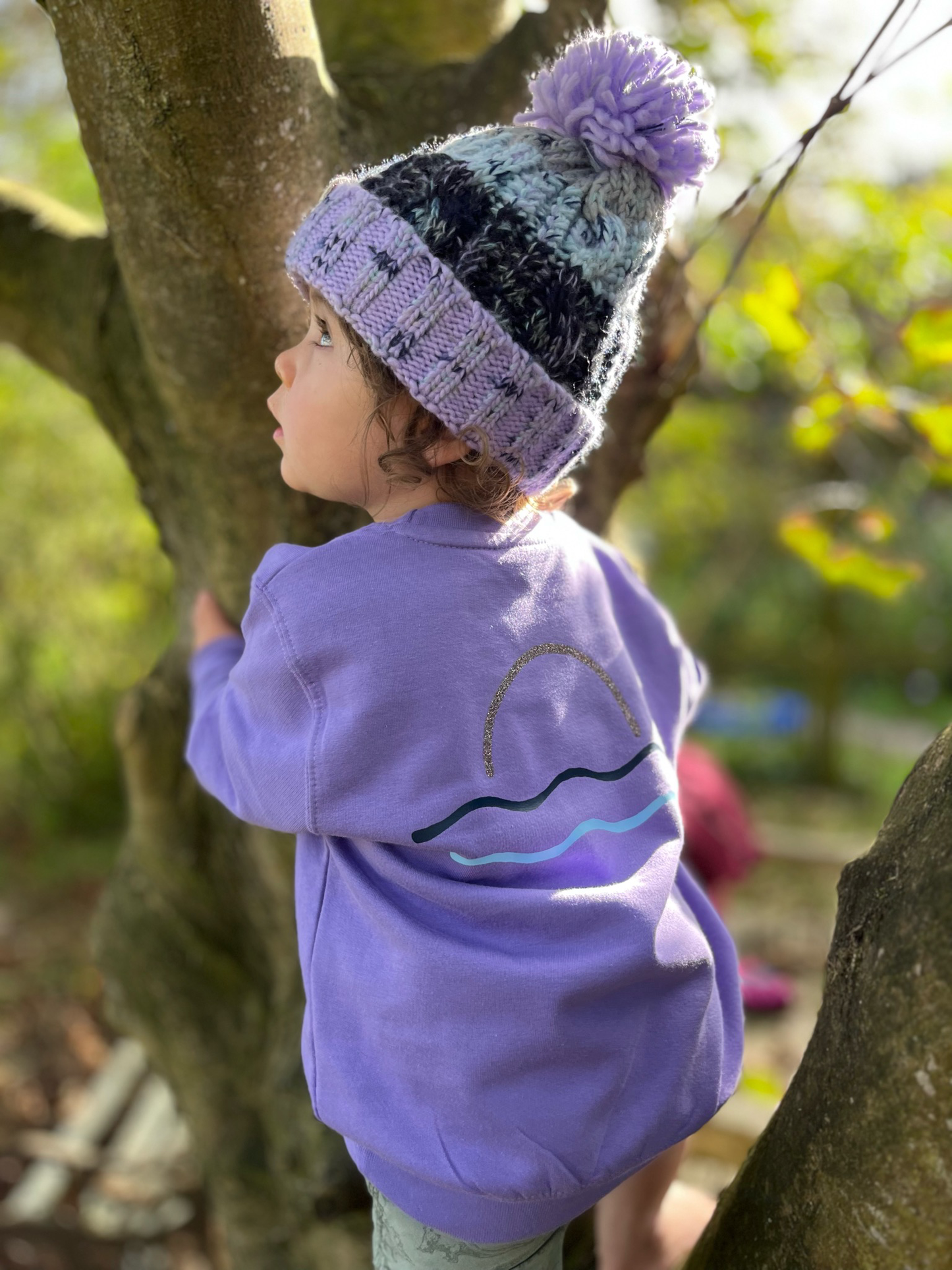 Lilac Glitter Sunset Jumper