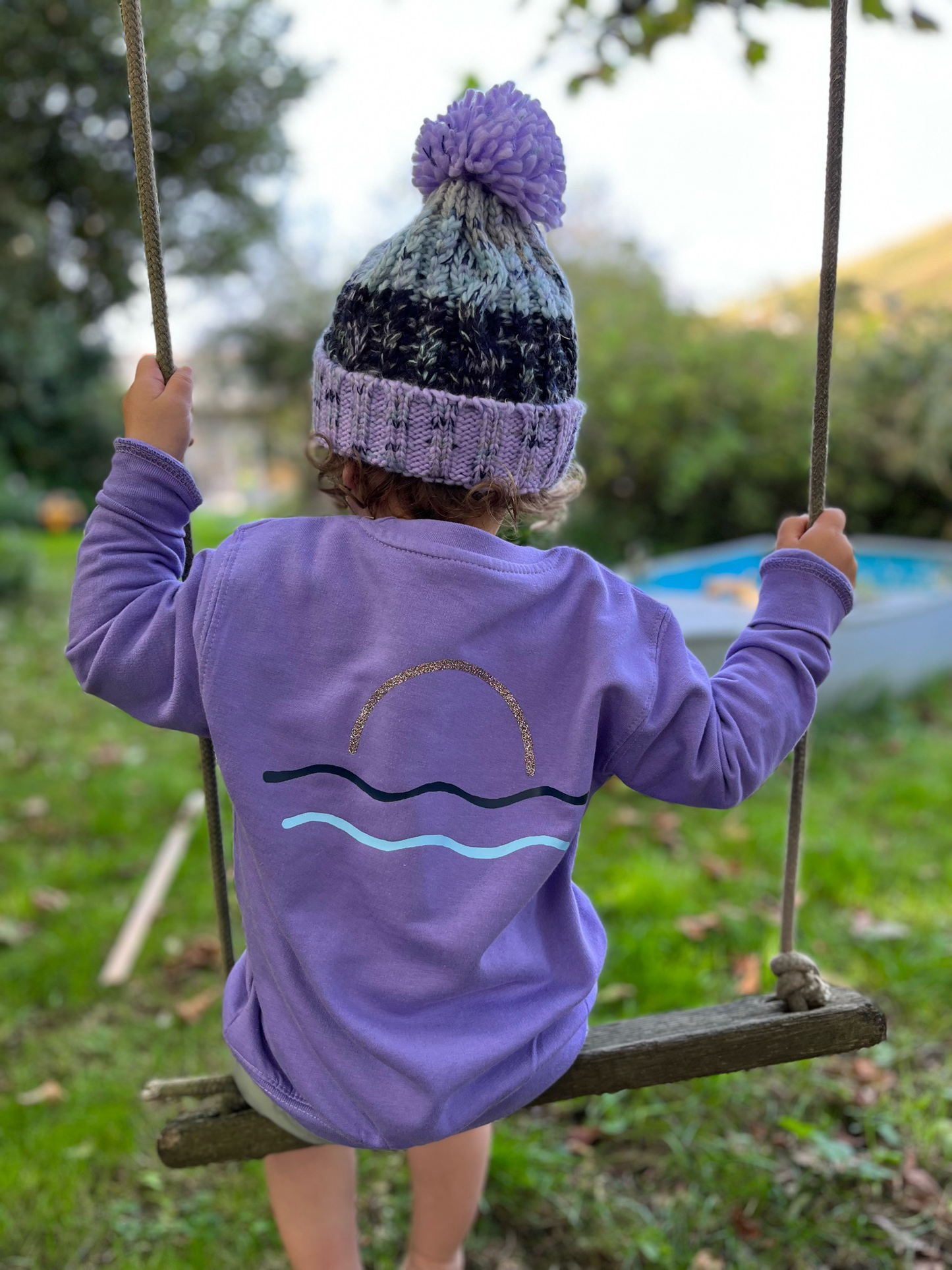 Lilac Glitter Sunset Jumper