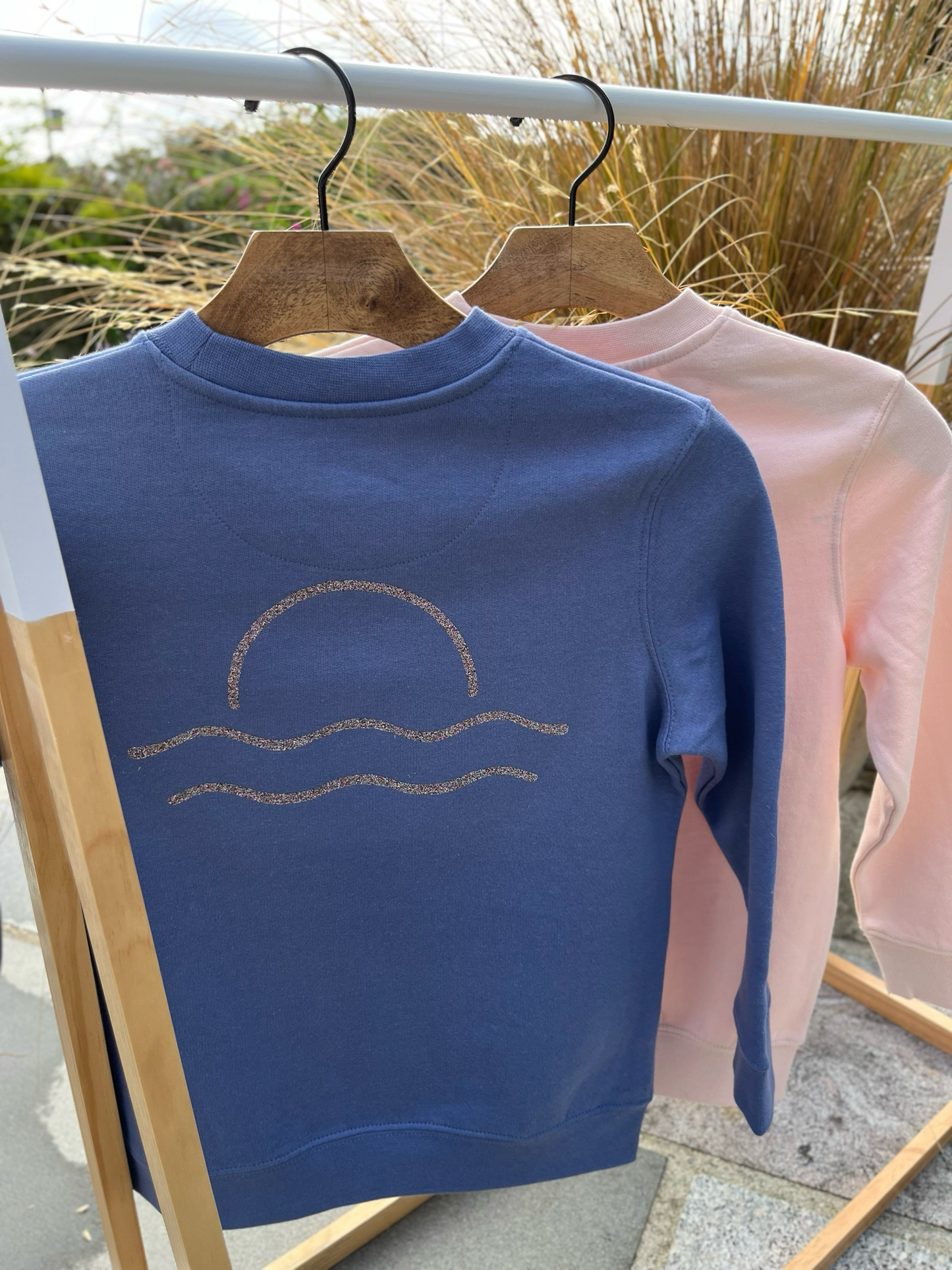 Organic Cotton Glitter Sunset Raglan Jumper