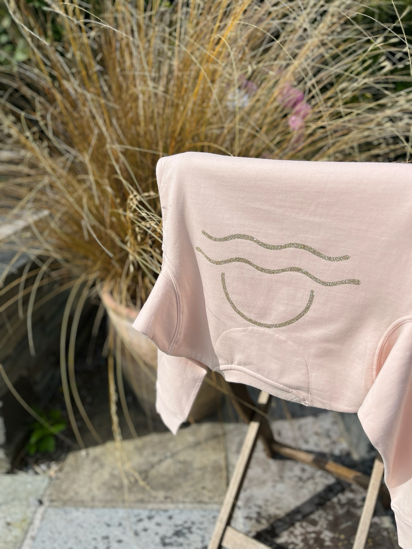 Organic Cotton Glitter Sunset Raglan Jumper