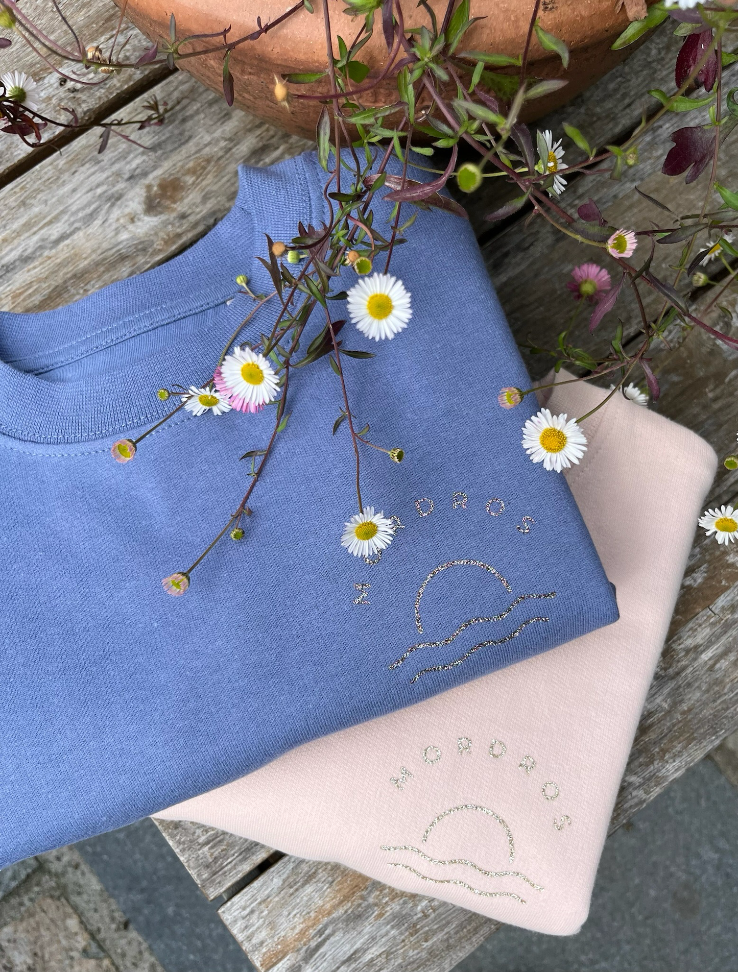 Organic Cotton Glitter Sunset Raglan Jumper