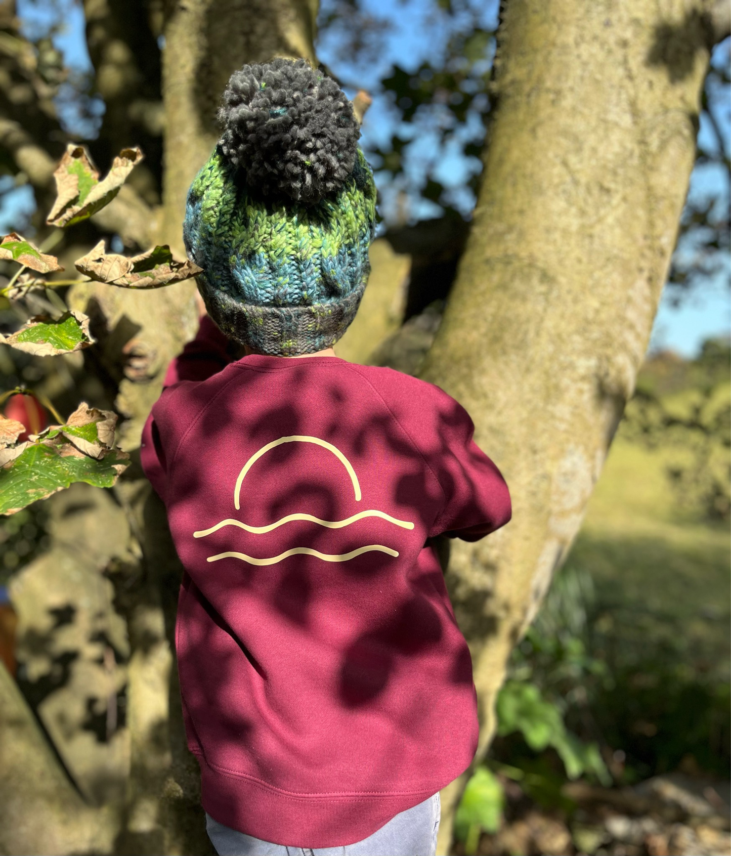 Burgundy Raglan Jumper