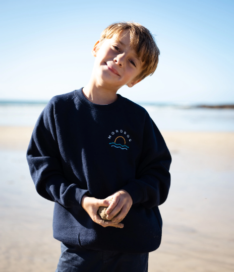 Navy Retro Sunset Jumper