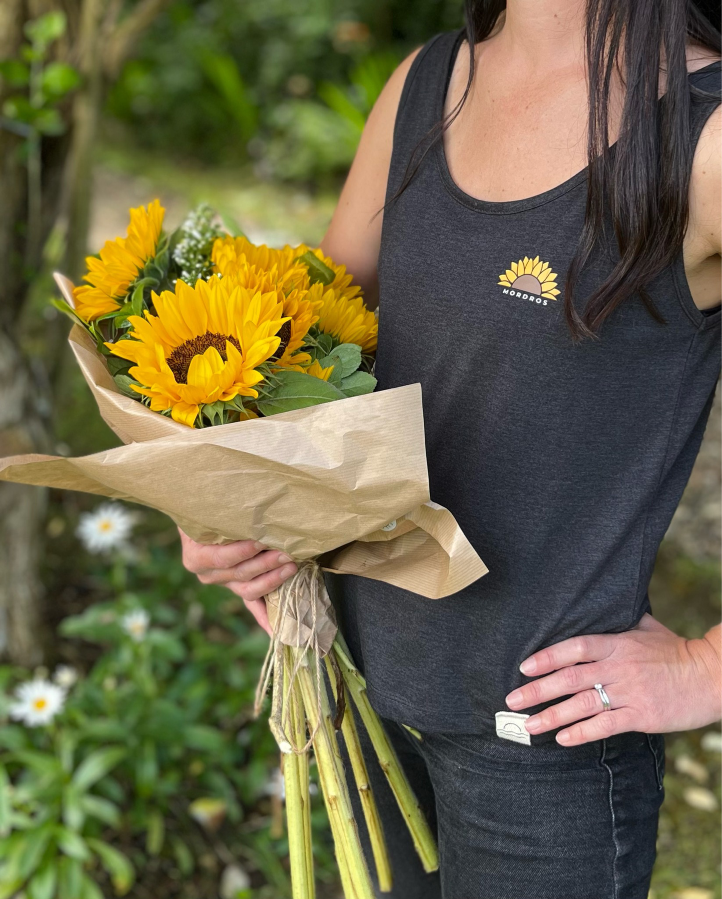 Charcoal Sunflower Vest