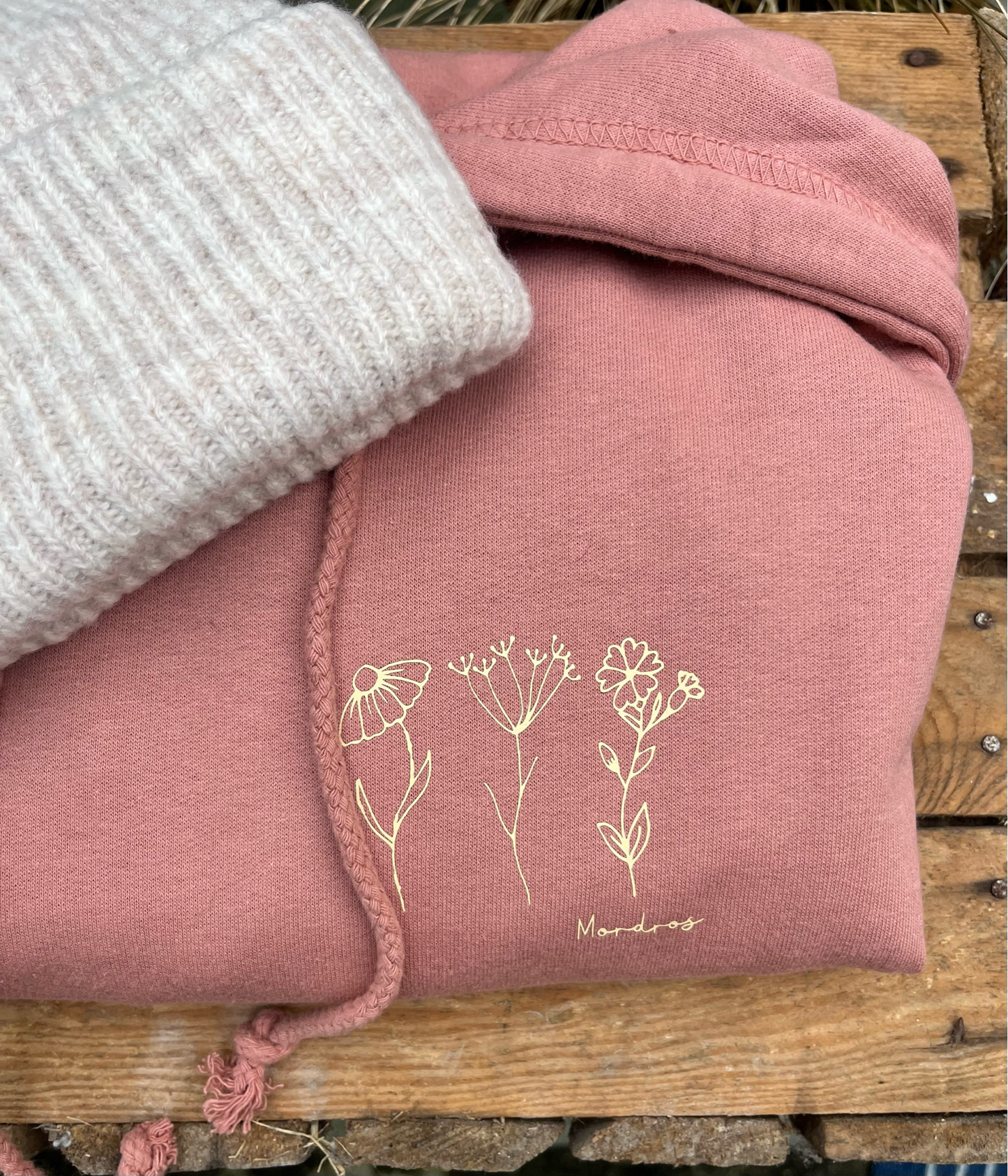Pink Wild Flower Hoody