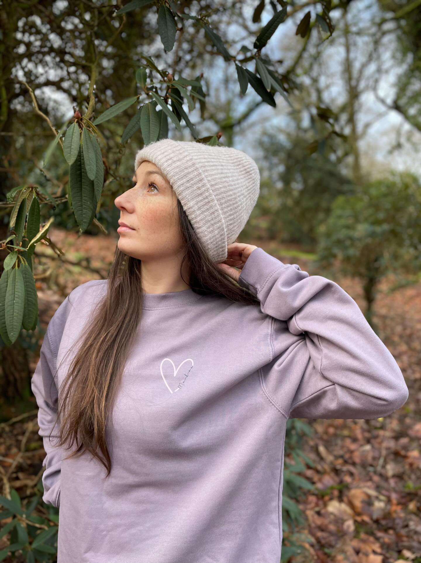 Dusty Lilac Heart Jumper