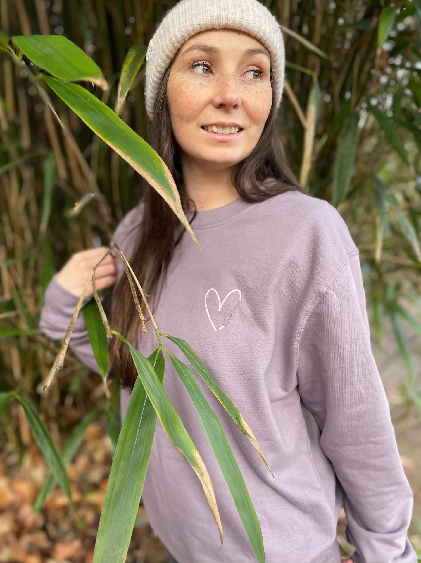 Dusty Lilac Heart Jumper