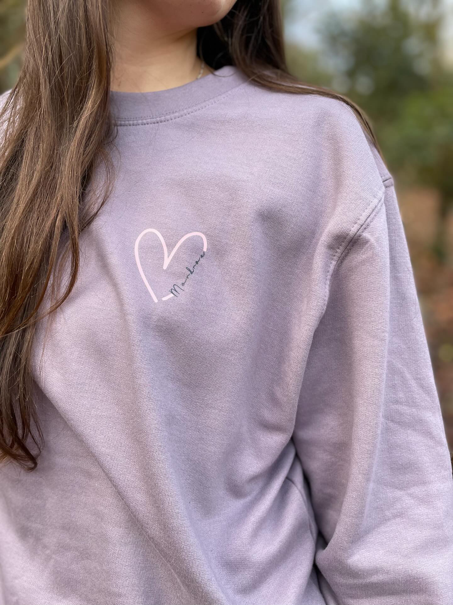 Dusty Lilac Heart Jumper
